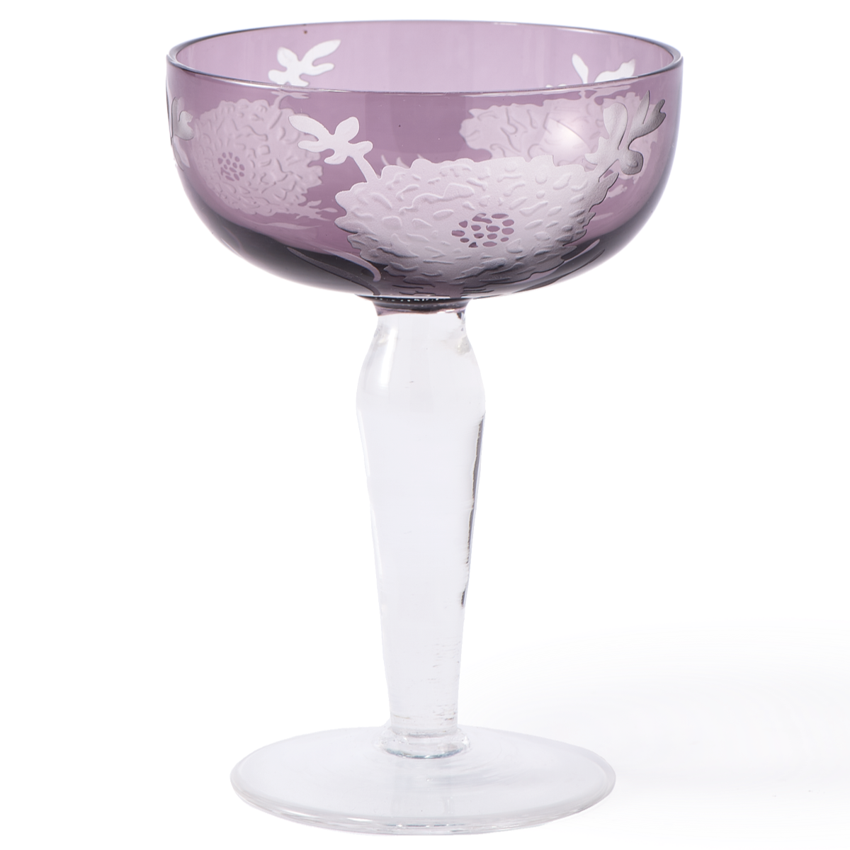 Multicolour Peony Coupe Glasses