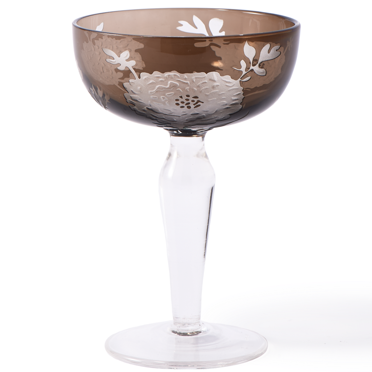 Multicolour Peony Coupe Glasses