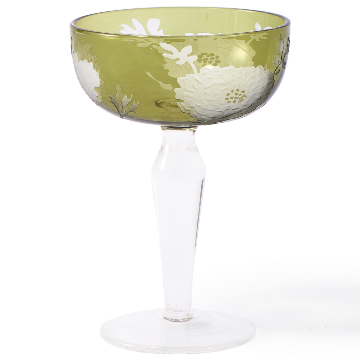 Multicolour Peony Coupe Glasses