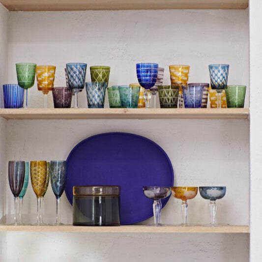 Multicolour Cuttings Coupe Glasses