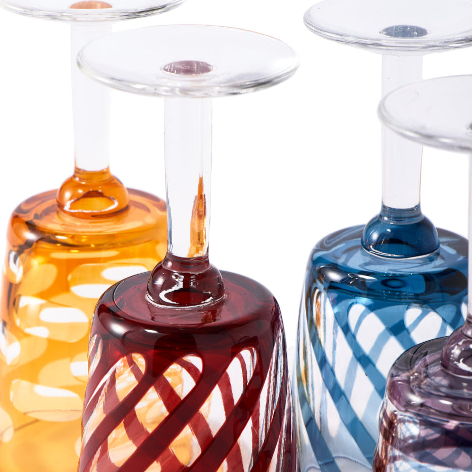 Tubular Wine Glasses