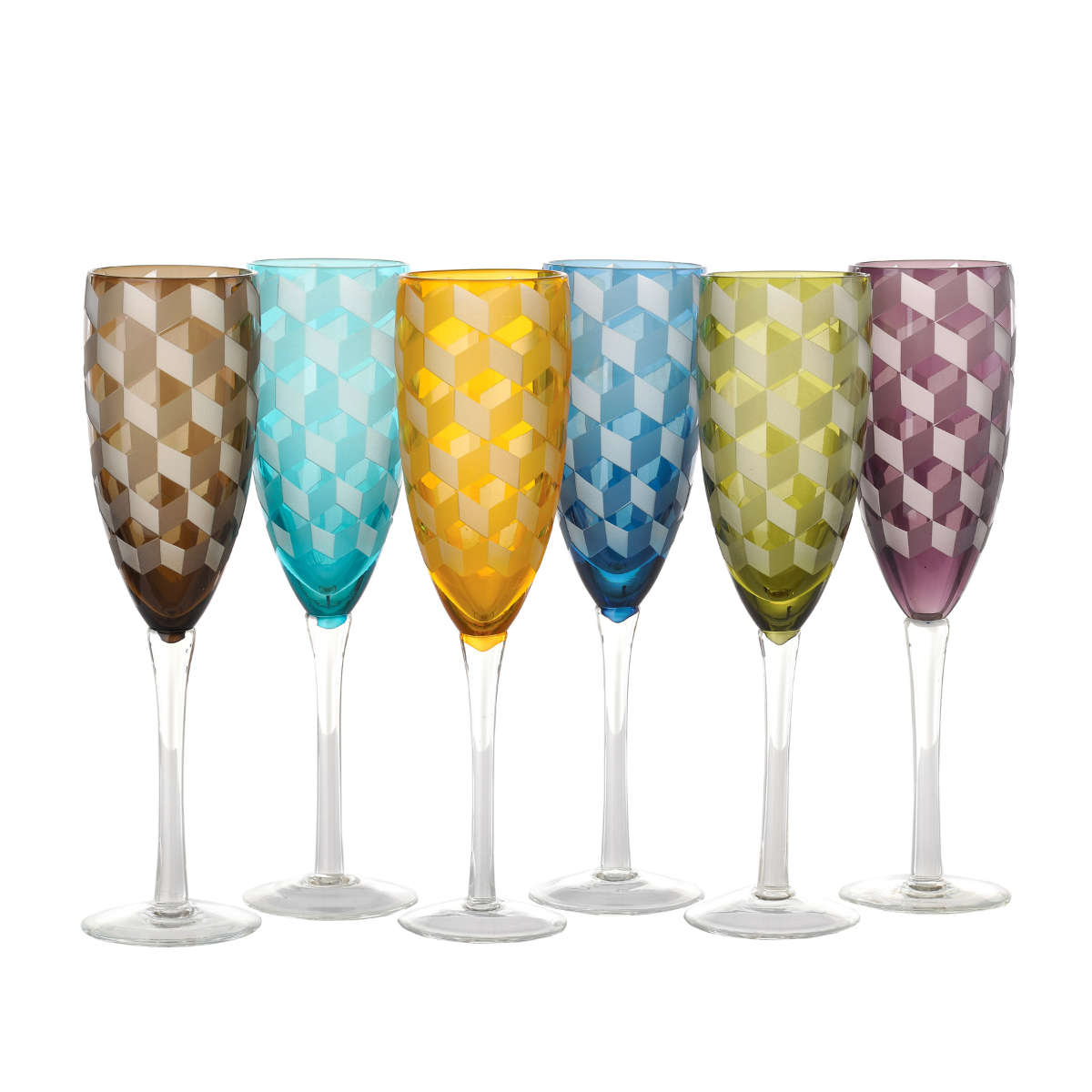 Blocks Champagne Glasses