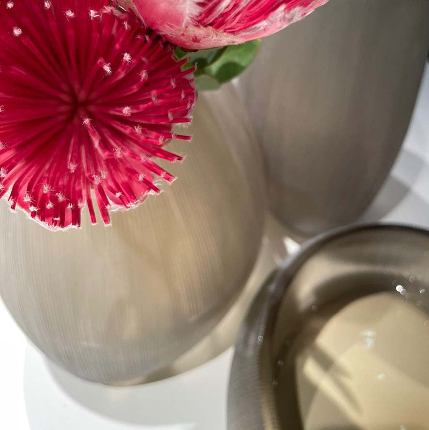 Clemente Round Vase - Smoke Grey
