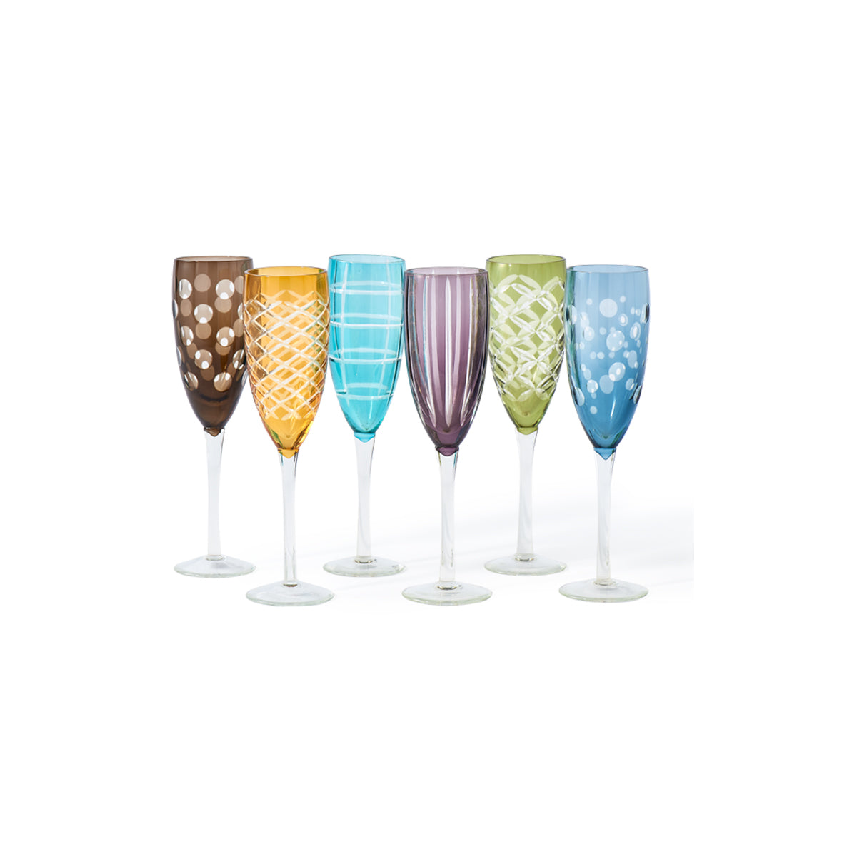 Cuttings Champagne Glasses Set
