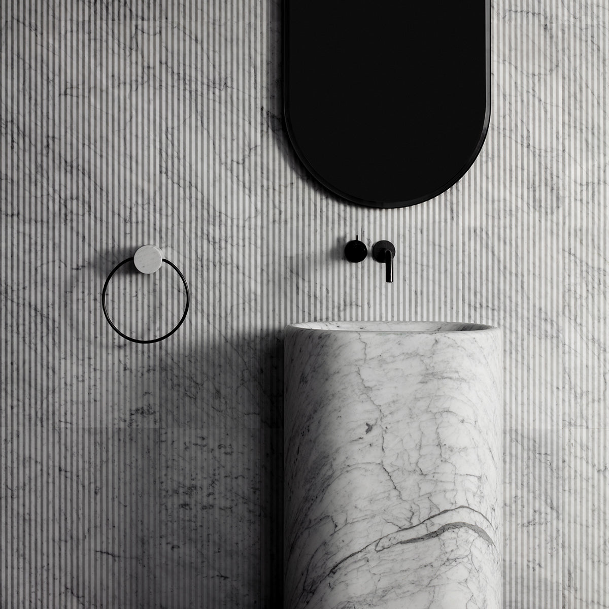 Fontane Bianche Towel Ring