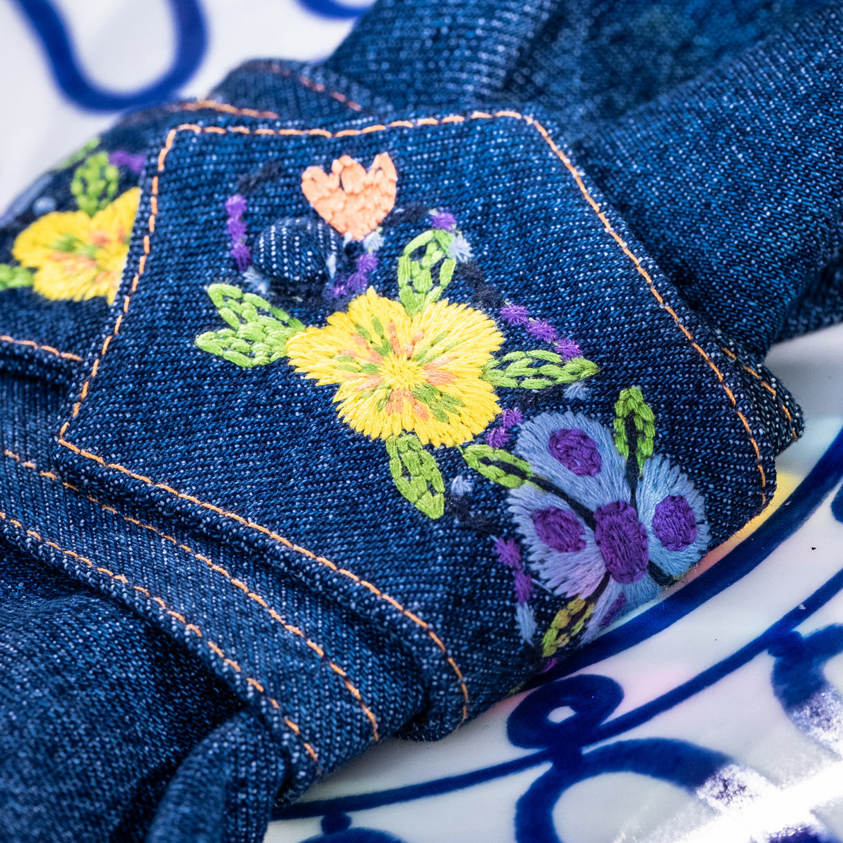 Dark Denim Napkin Ring