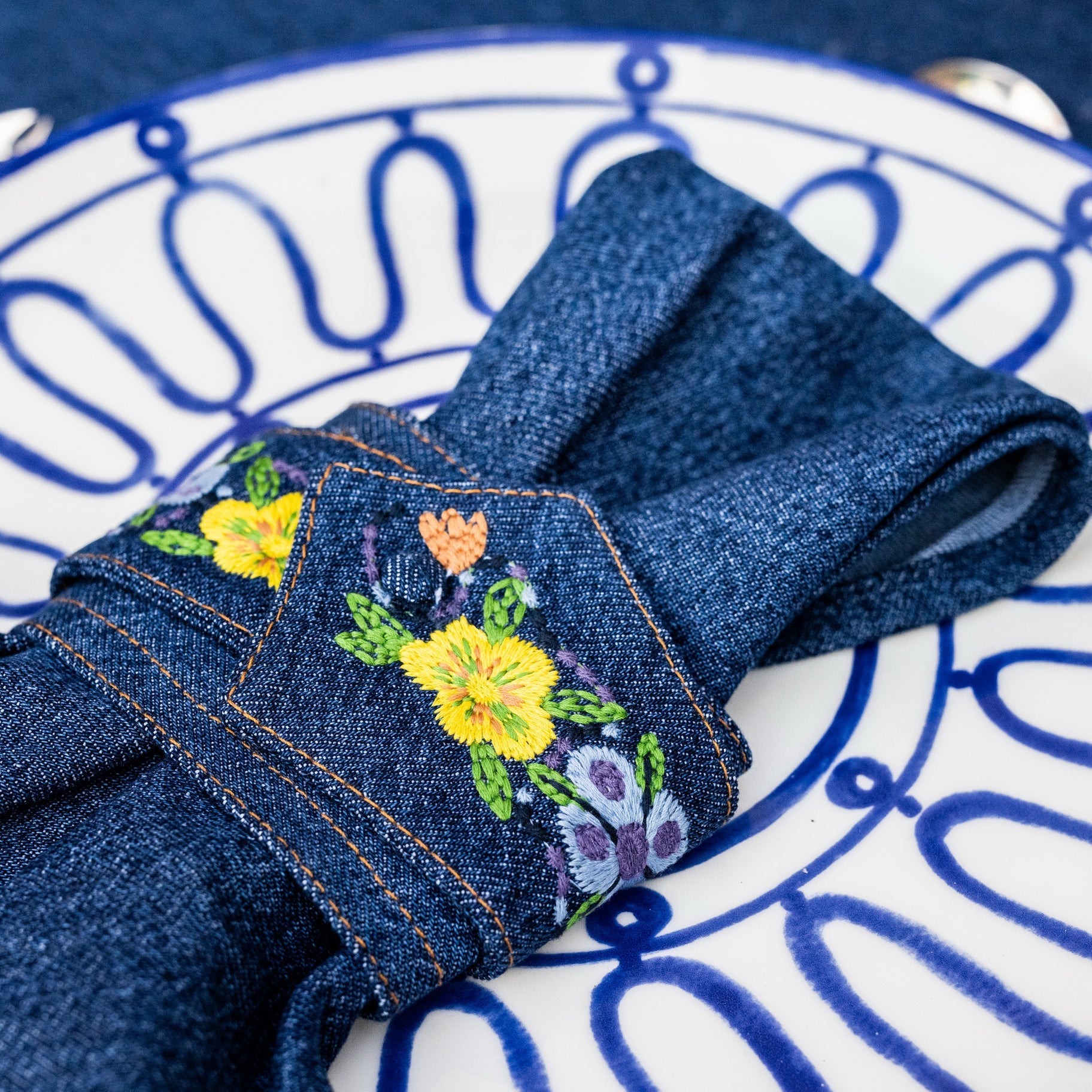 Dark Denim Napkin Ring