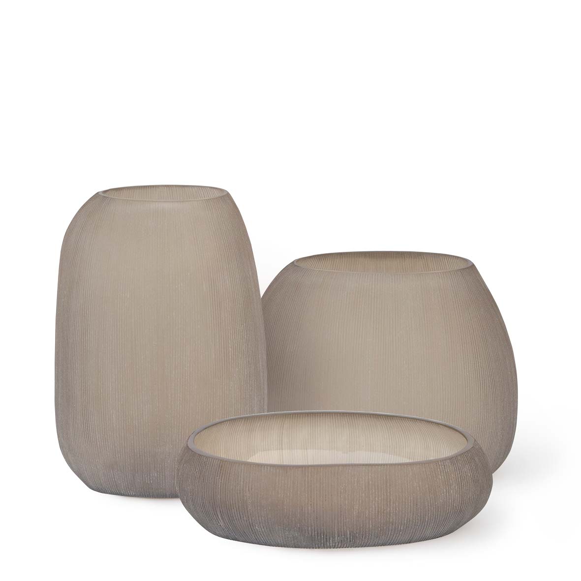 Clemente Round Vase - Smoke Grey