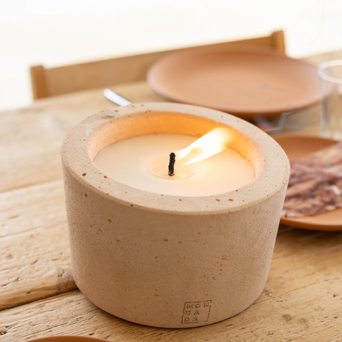 Urban Outdoor Table Candle Two - Blush
