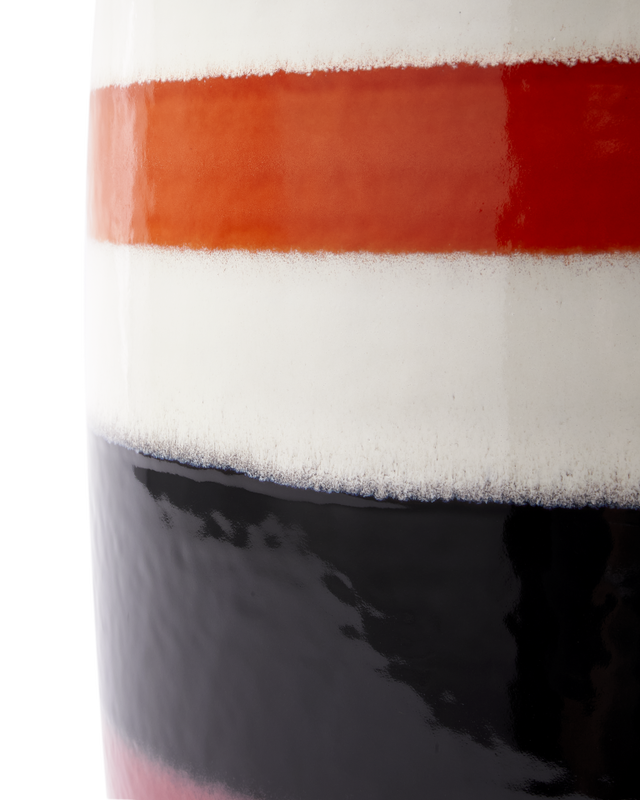 Striped Pill Side Table