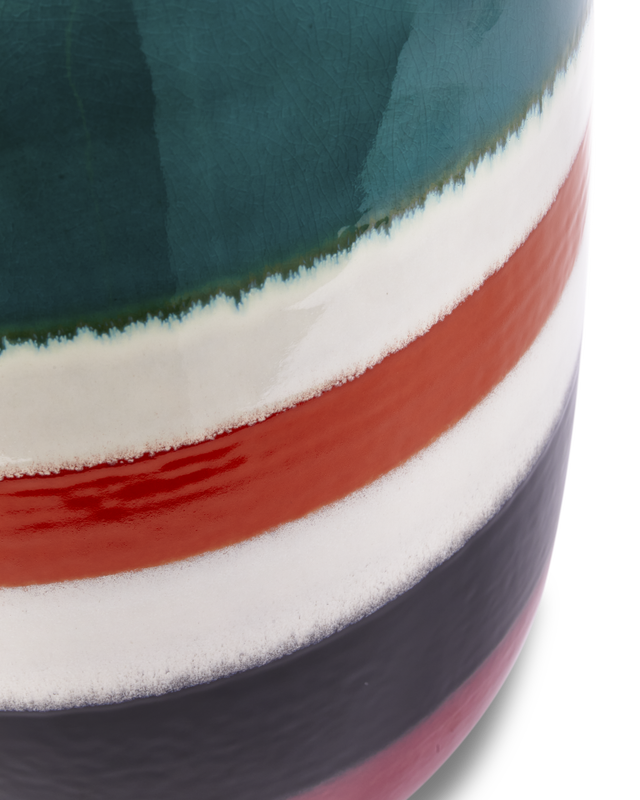 Striped Pill Side Table