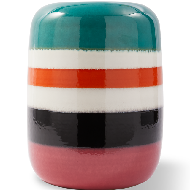 Striped Pill Side Table