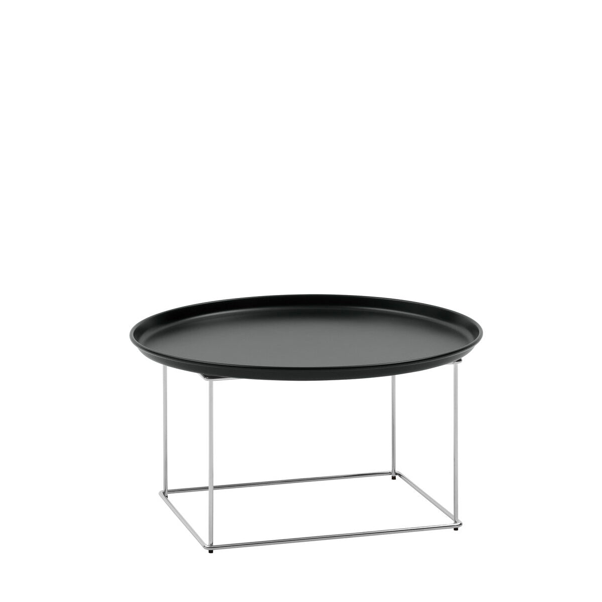 שולחן צד שחור עגול