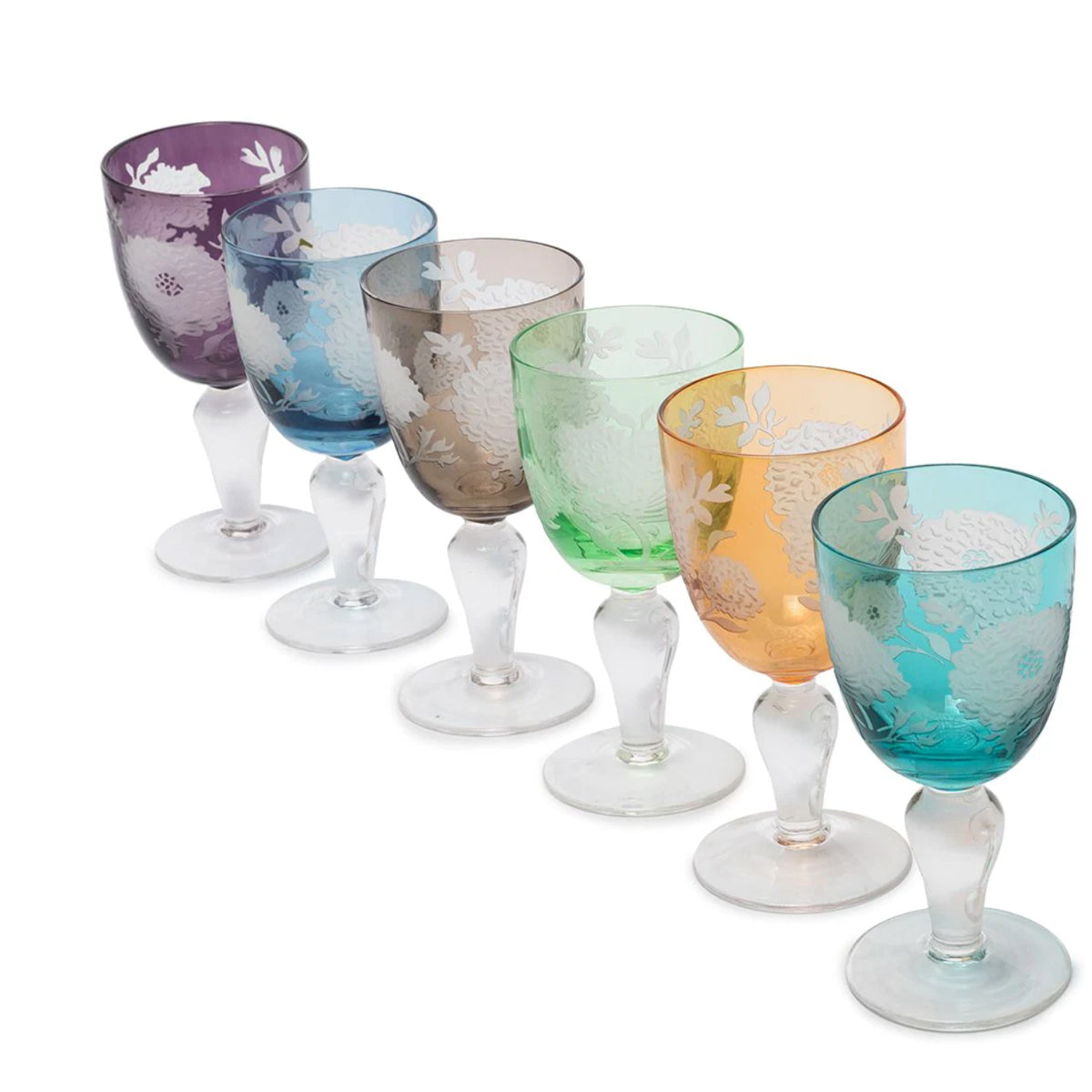 Peony Wine Glasses Set