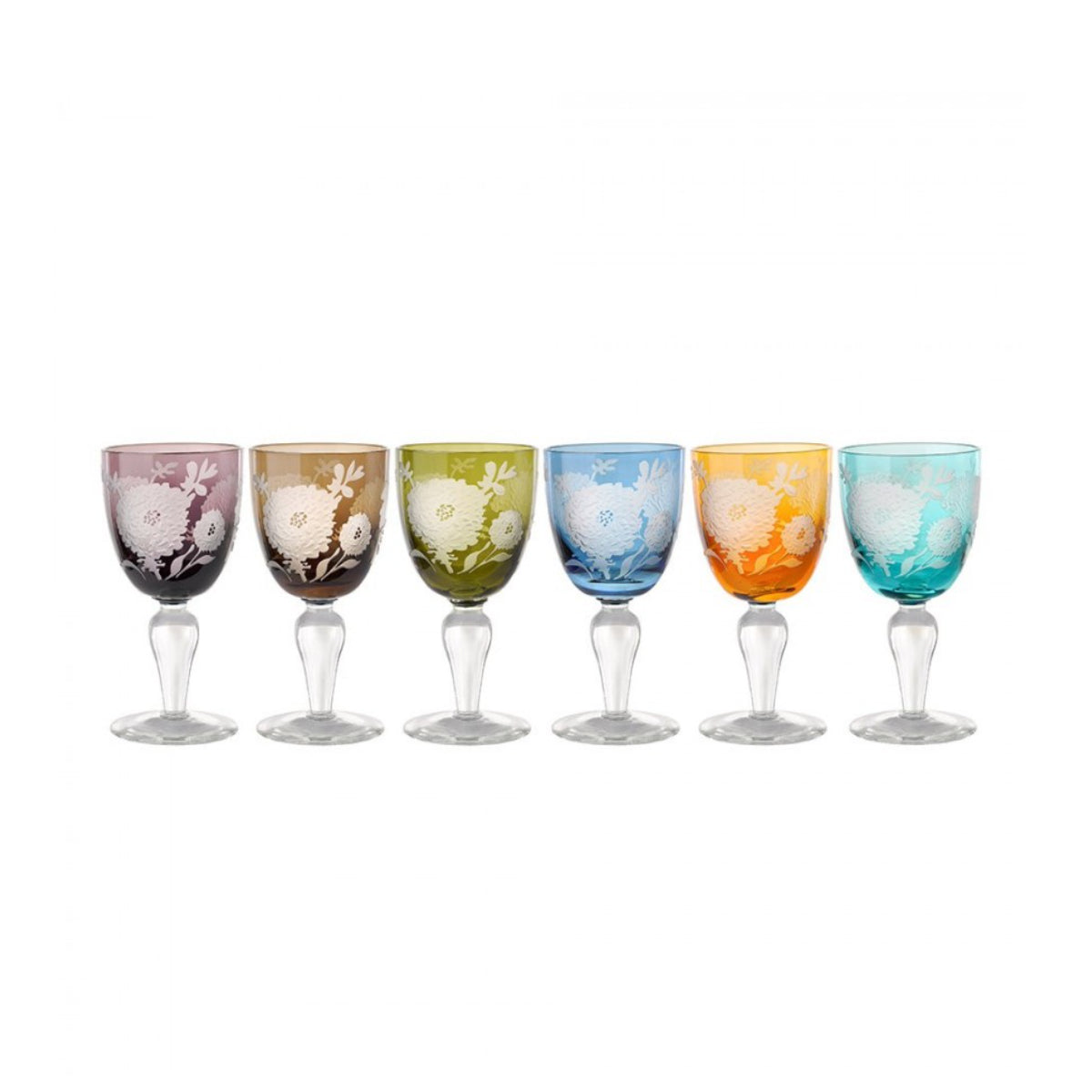 Peony Wine Glasses Set